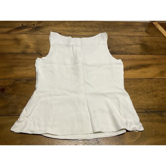 Vintage St. John by Marie Gray Button Front White Sleeveless Blouse Size M - Picture 10 of 10
